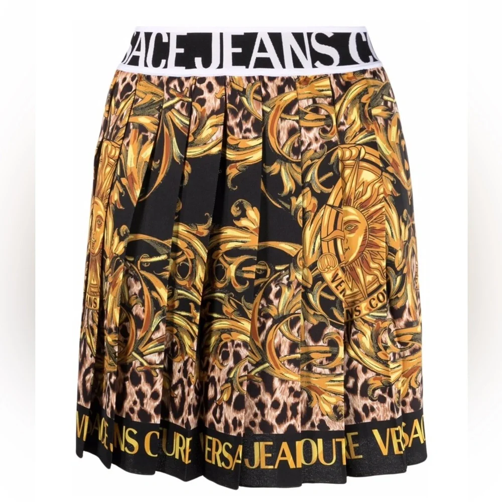 Versace Black and Gold Mini Skirt - Picture 2 of 5